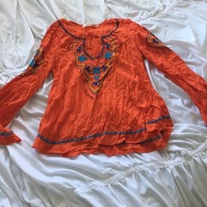 Boutique Embroidered Tunic Top